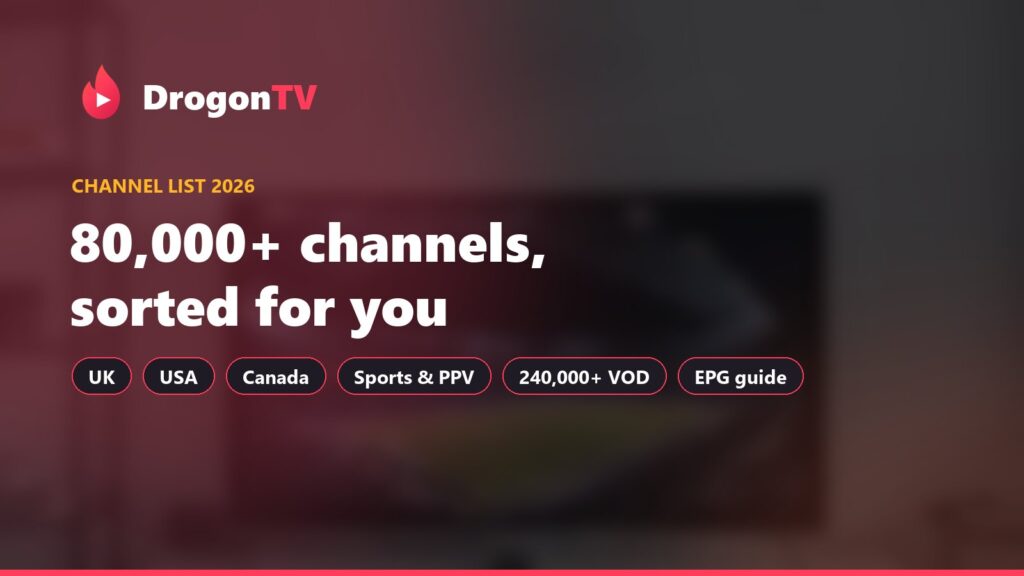 DrogonTV Channel List 2026: UK, USA and Canada Line-up Explained